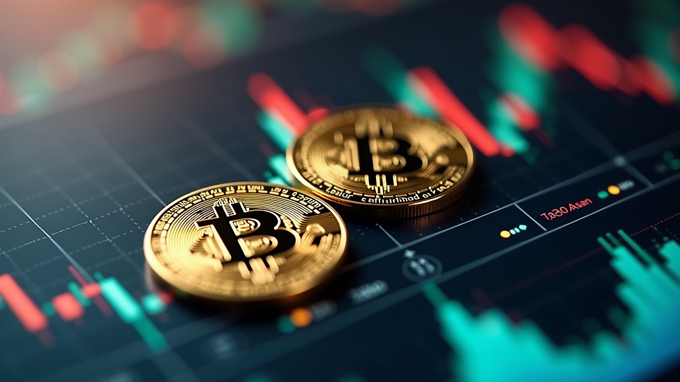 Close-up view of a cryptocurrency board on a digital platform