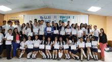 Clausura de los jóvenes talentos del Complejo Educativo Cantón San Bartolo.