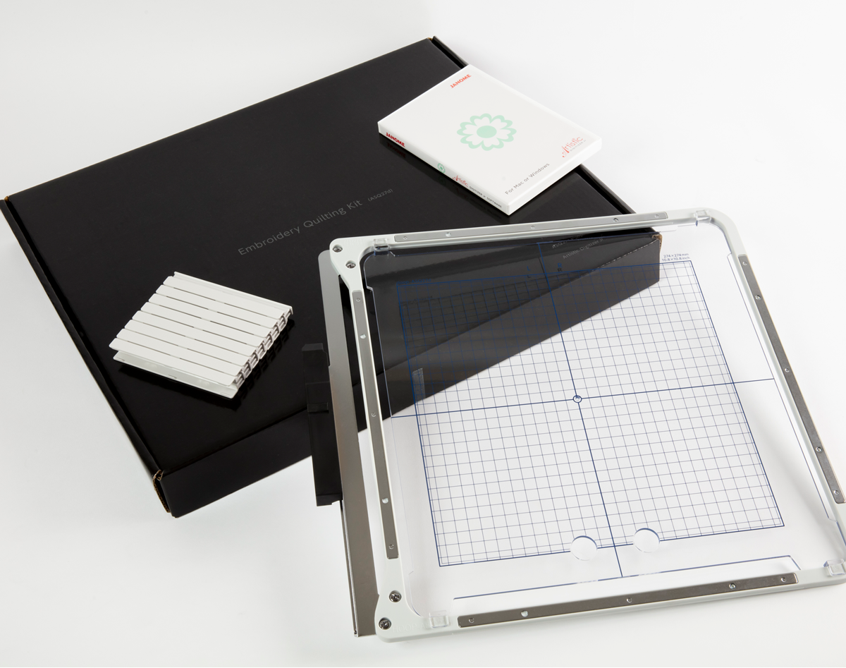 Janome ASQ27d magnetic quilting hoop and template for the Continental M17