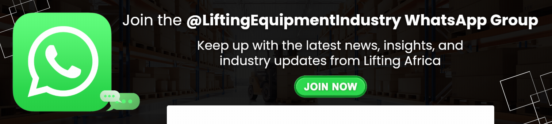 Lifting Equpment Industry WhatsApp Group | Lifting Africa 