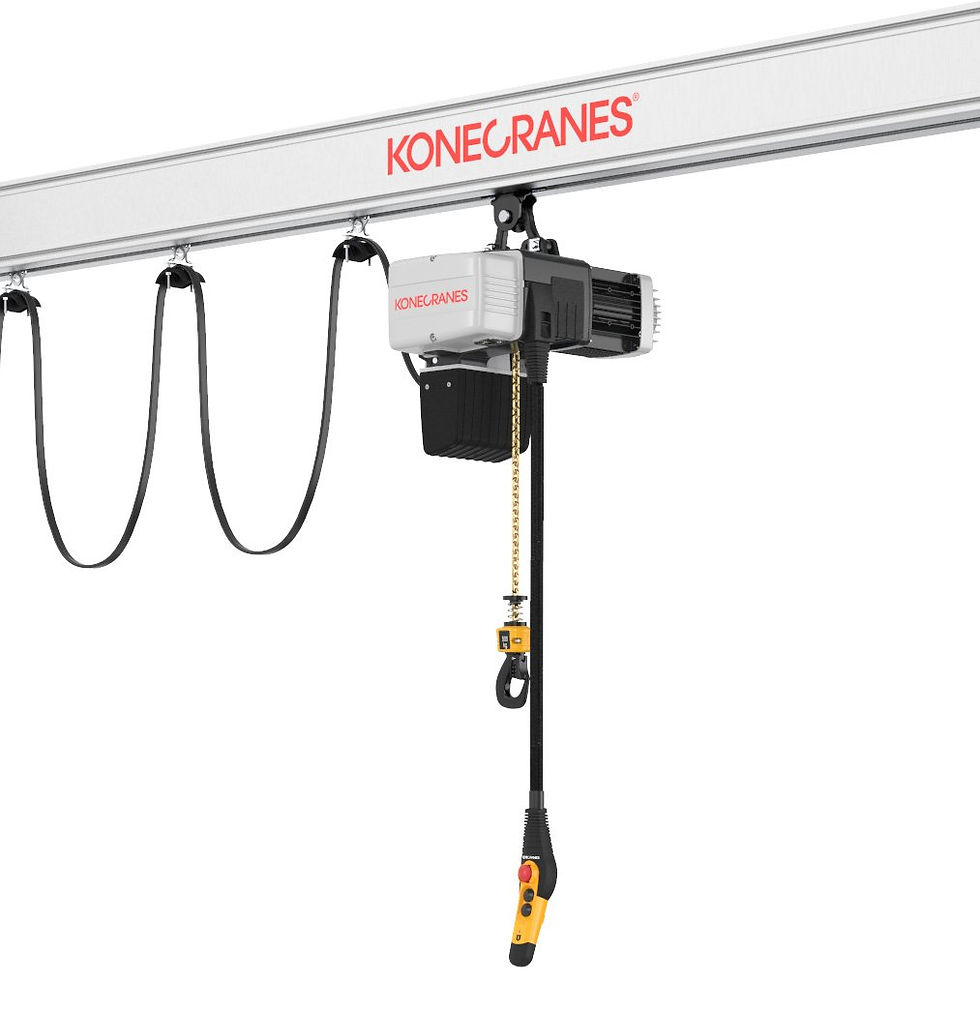 Konecranes D-Series electric chain hoist installed in an industrial lifting application