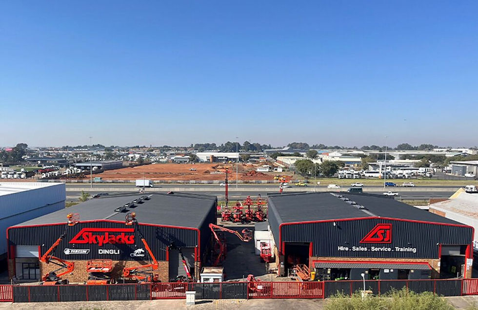 Equipment rental and access machinery supporting construction operations