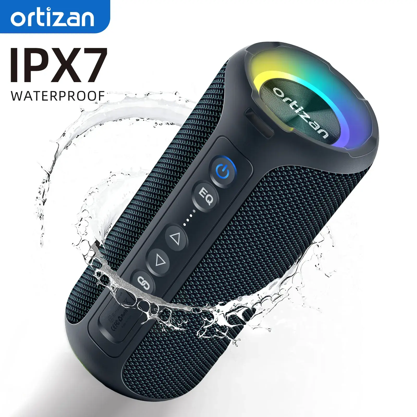 40W Enhanced Bass Outdoor Wireless Speaker IP7 Waterproof Shower Speaker