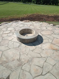 Firepit and Stone Patio