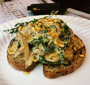 Organic Mushrooms On Sourdough Toast