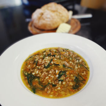 Elevated Scotch broth with soda bread