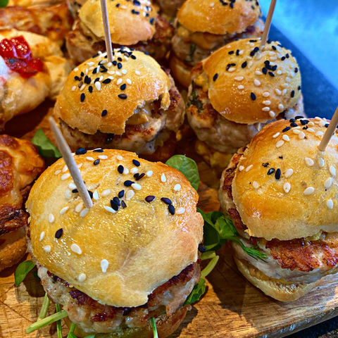 Turkey and pork mini sliders