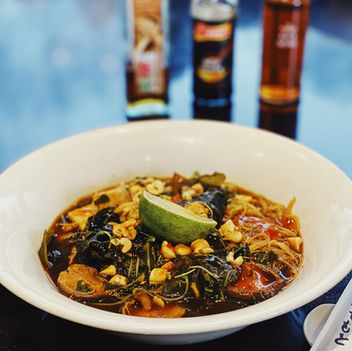 Ramen with tofu & rice noodles