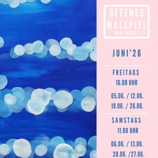 8 Termine im Juni 2026 für das OFFENE MALSPIEL  im Atelier FlowProject