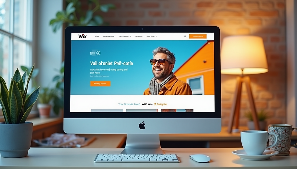 Example of a balanced color palette on a Wix website