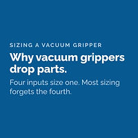 How to Size a Vacuum Gripper: Weight, Surface, Cups, and Acceleration