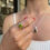 Thumbnail: Peridot Round  Dot Ring