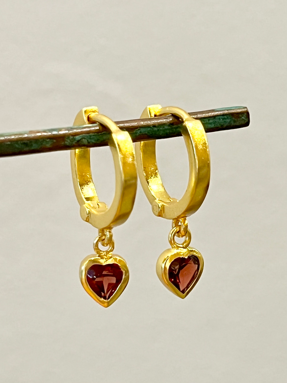 Garnet Heart Huggies