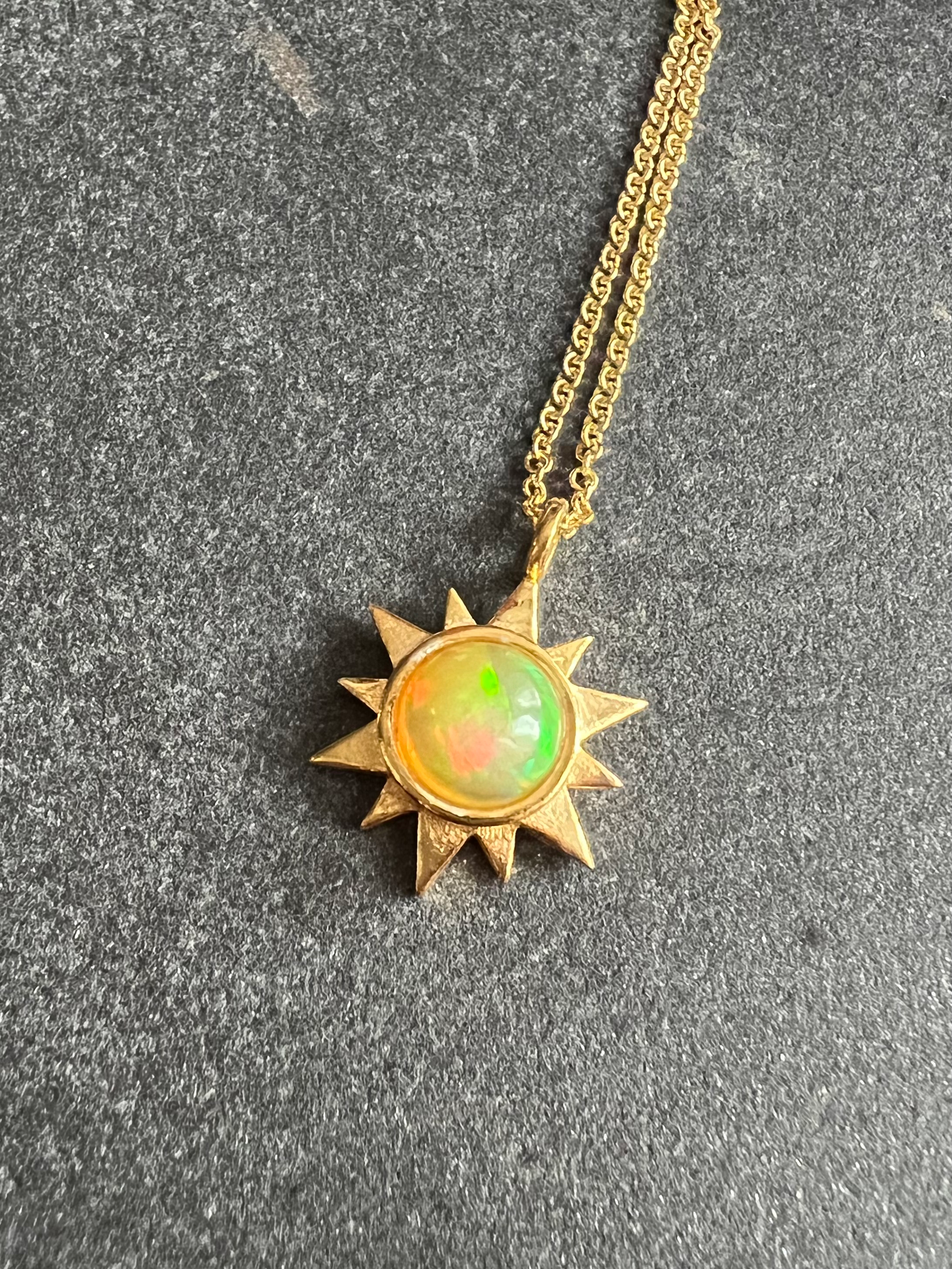 Opal Sun Necklace