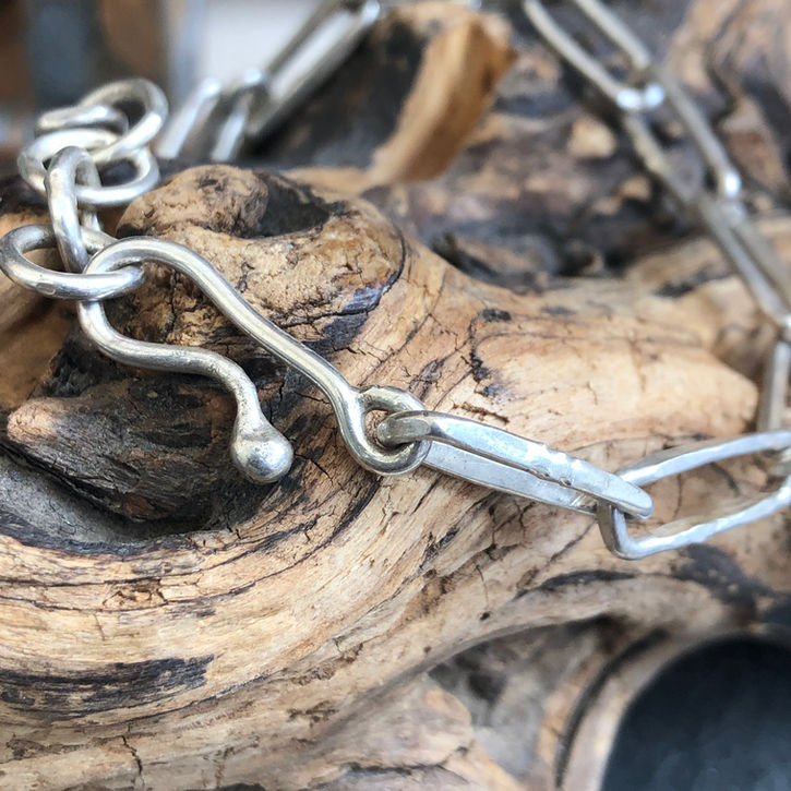 Handcrafted Paperclip Sterling Bracelet