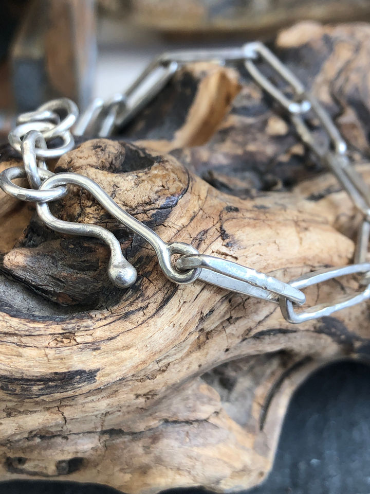 Handcrafted Paperclip Sterling Bracelet