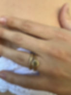 Wedding Band 14k Gold on Model