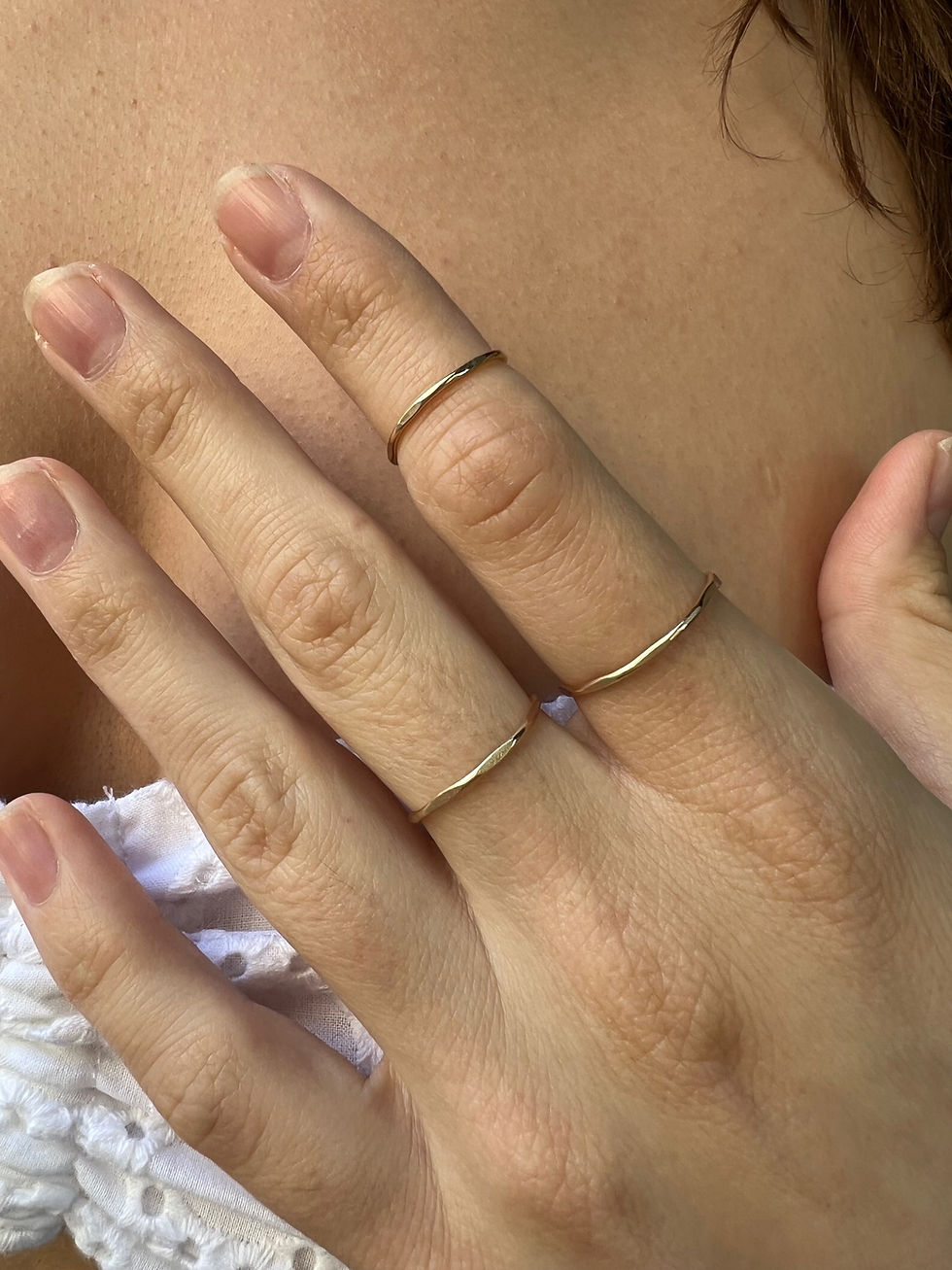 Thumbnail: Yellow Gold Filled Hammered Ring