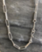 Handcrafted Paperclip Sterling Chain 16"