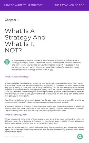 how to write a business strategy