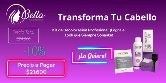 Transforma Tu Cabello: 10% descuento en Kit de Decoloración Profesional, Precio a Pagar $21.600.