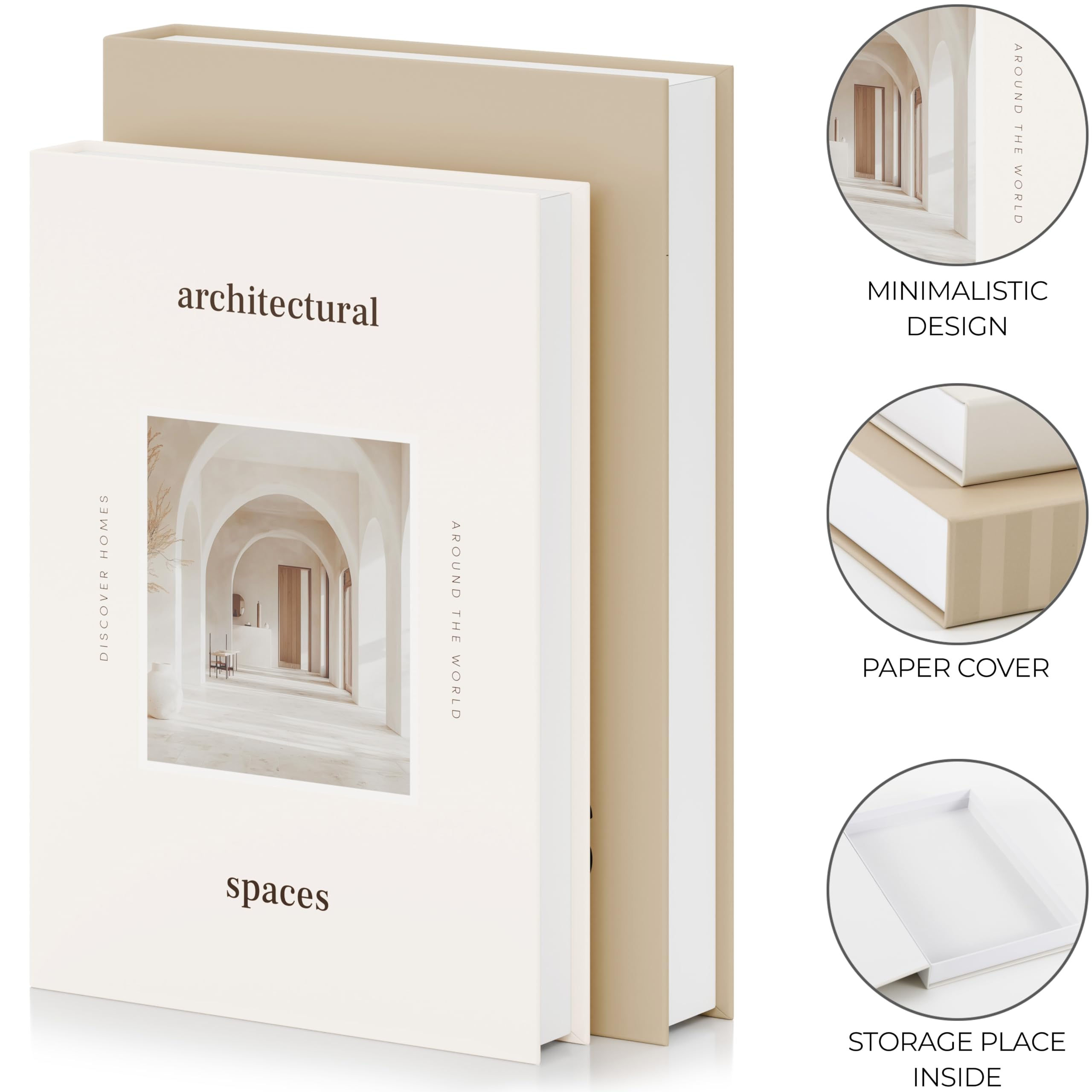 ZICOTO Beautiful Decorative Books Set of 2 for Your Coffee Table & Shelf