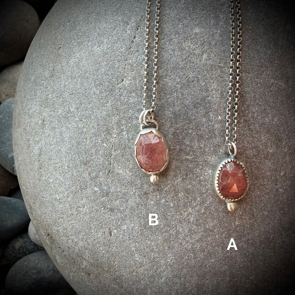 Thumbnail: Strawberry Quartz Touchstone Necklace