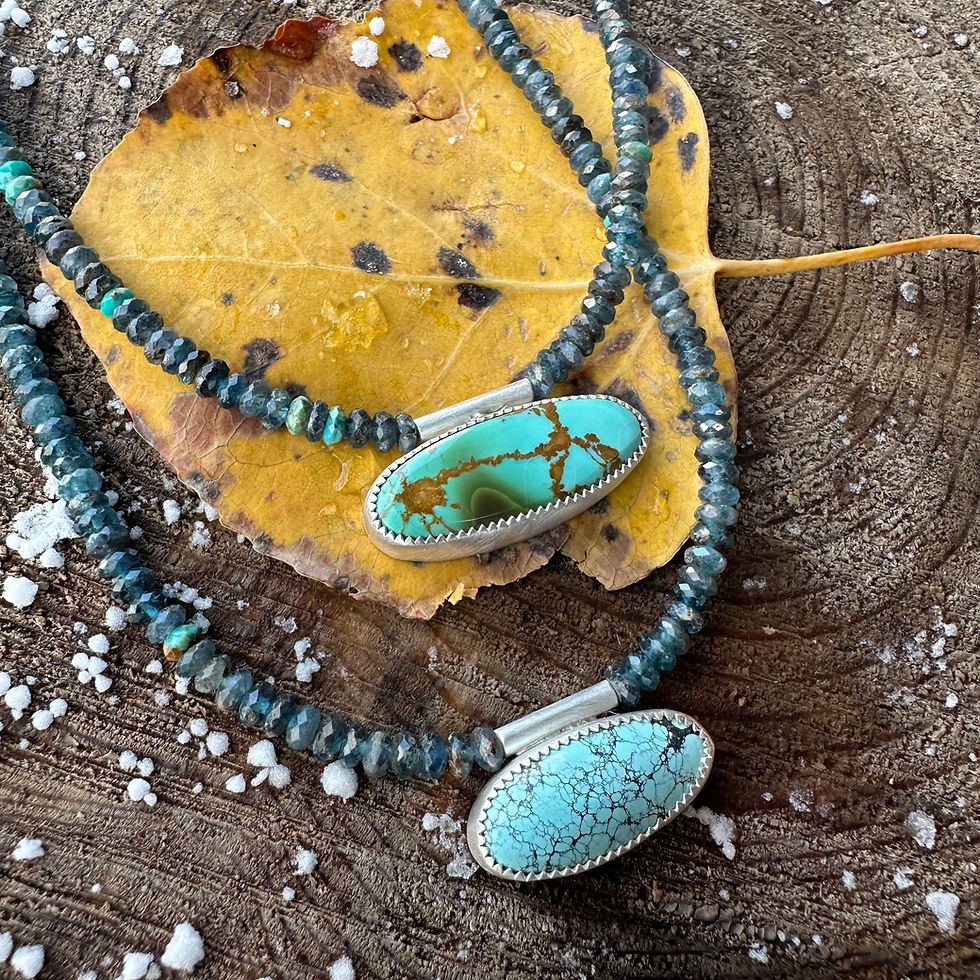 Thumbnail: Kyanite and Turquoise Necklace