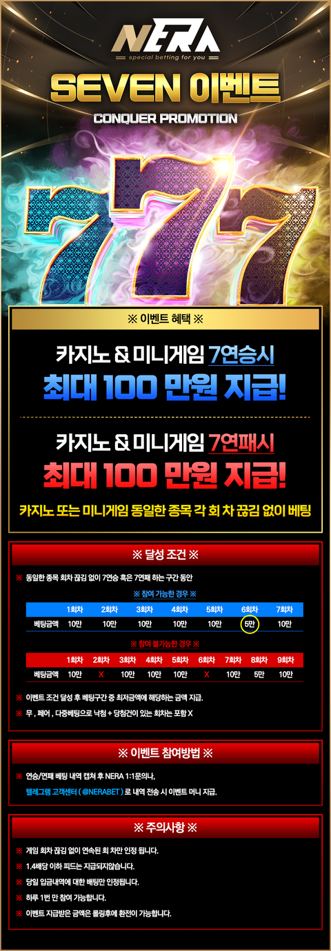 네라벳 SEVEN 이벤트