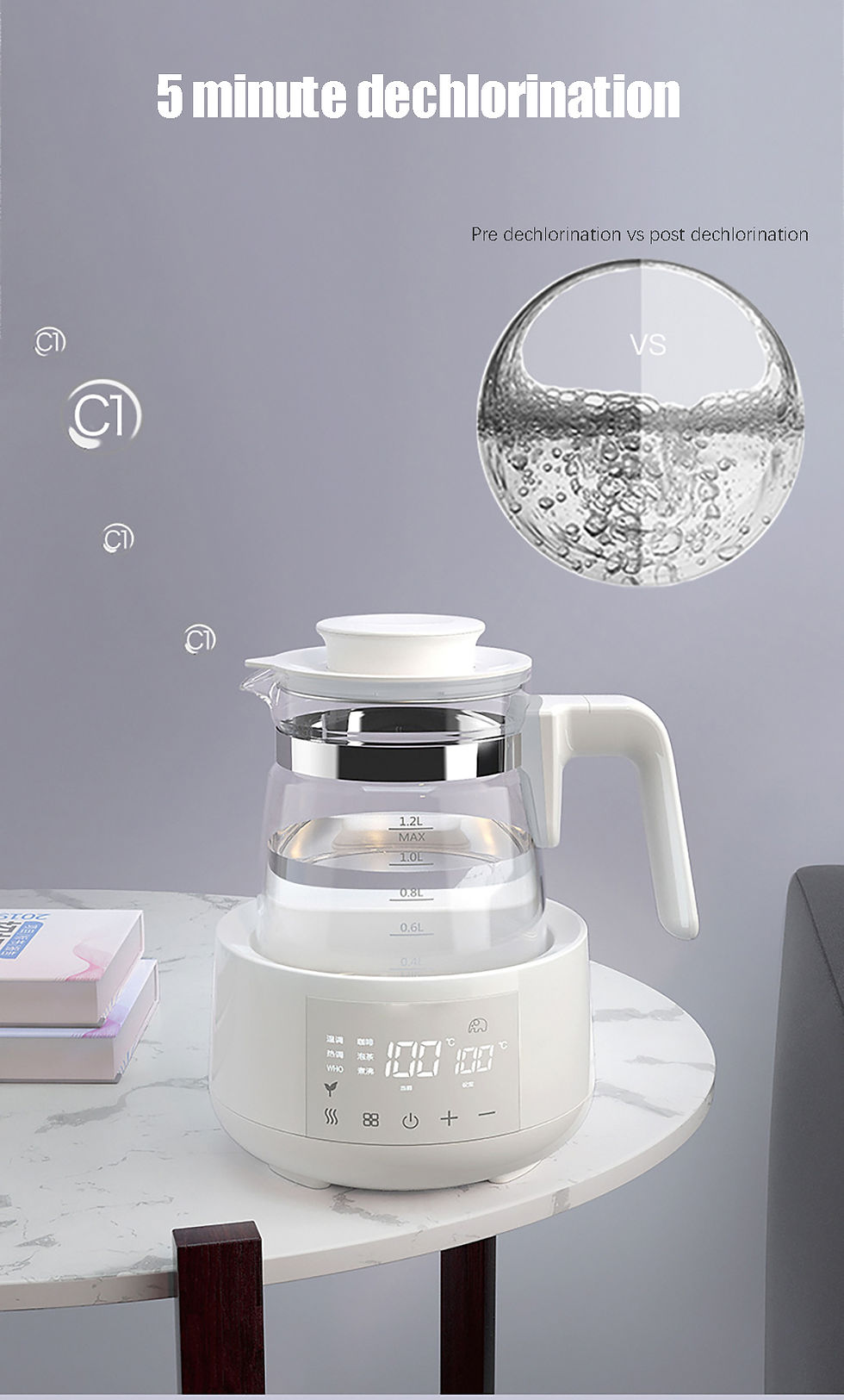 Thumbnail: 1.2L Electric Kettle with Thermostatic Regulator