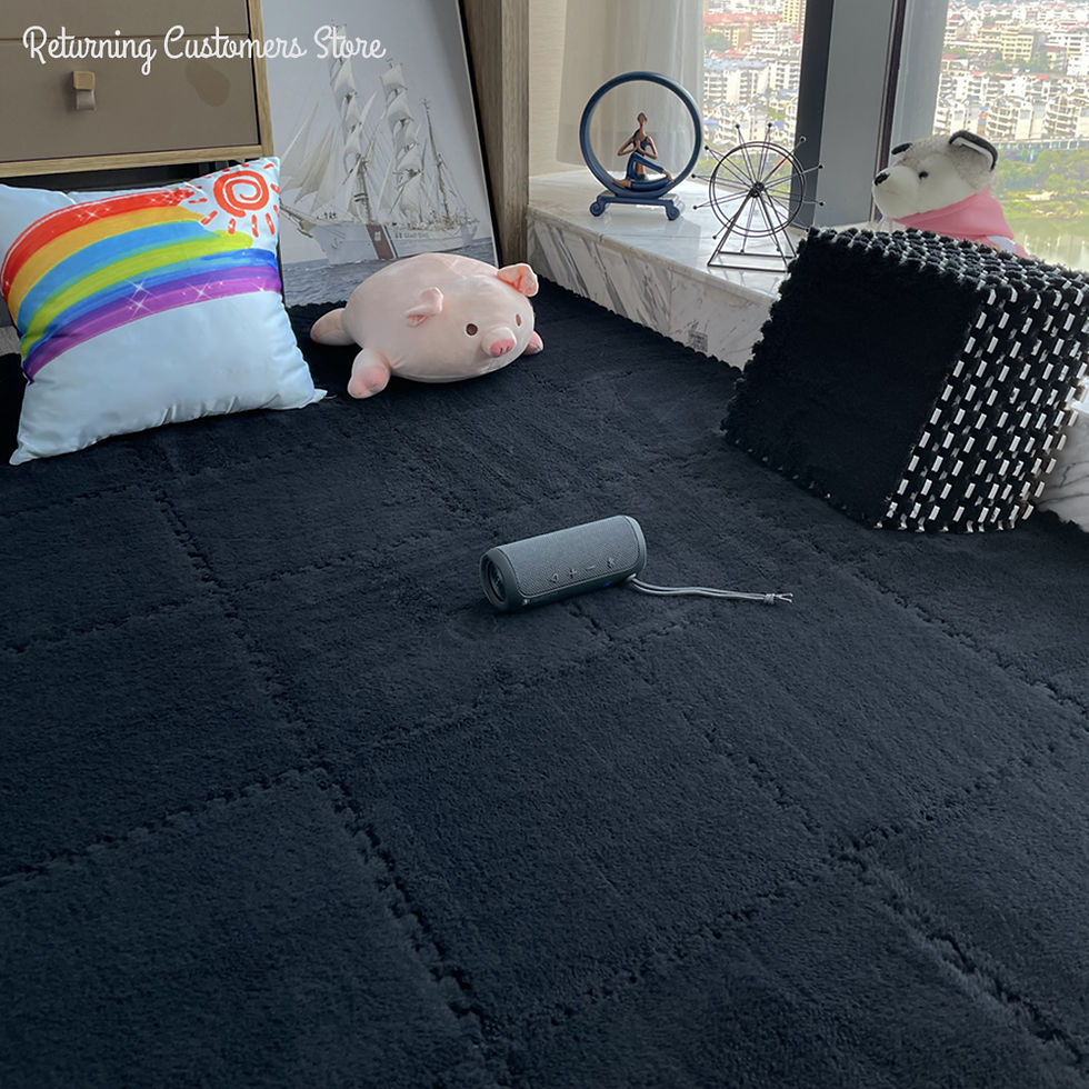 Thumbnail: 30*30CM Soft Plush Children Kids Rug Play Mat Puzzle Carpet Warm Playmat Interlo
