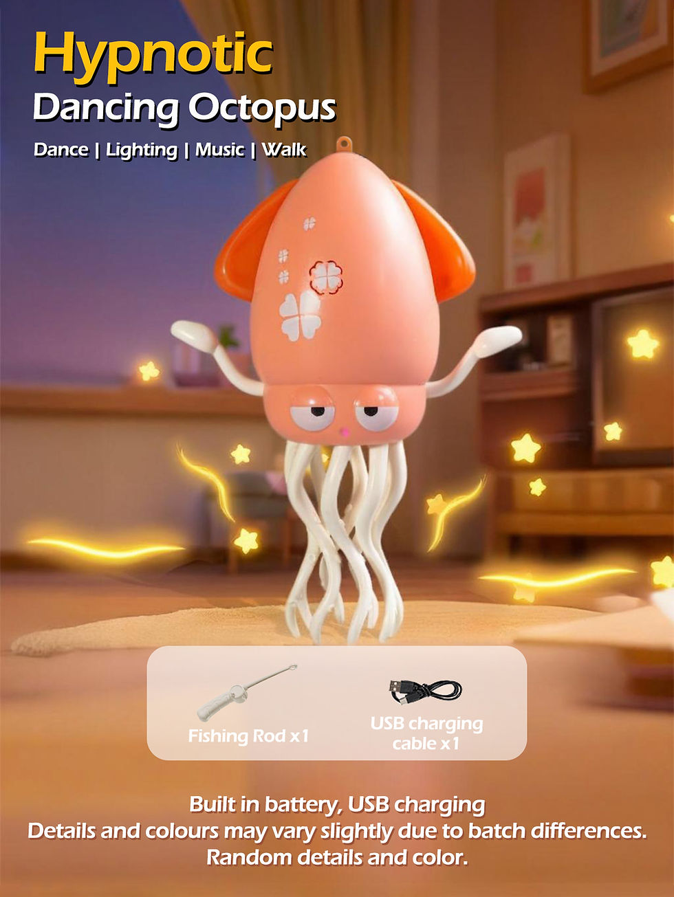 Thumbnail: 1pc Auto-sensing Avoiding Obstacles Funny Dancing Octopus Baby