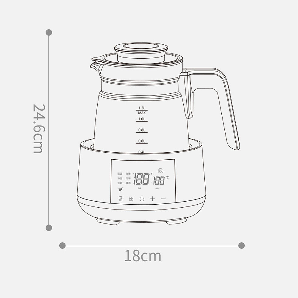 Thumbnail: 1.2L Electric Kettle with Thermostatic Regulator