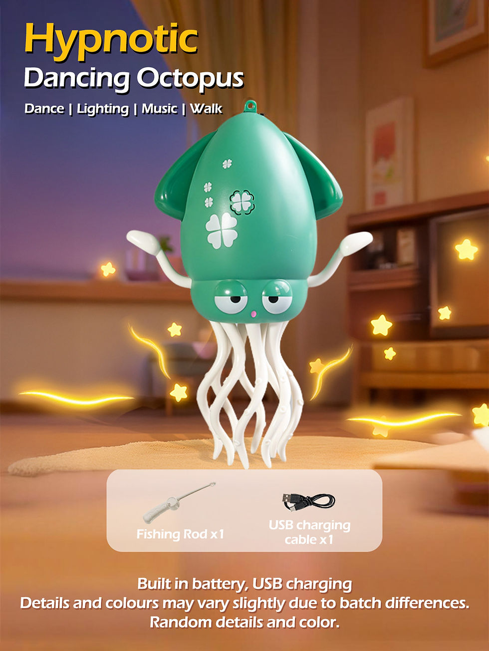 Thumbnail: 1pc Auto-sensing Avoiding Obstacles Funny Dancing Octopus Baby