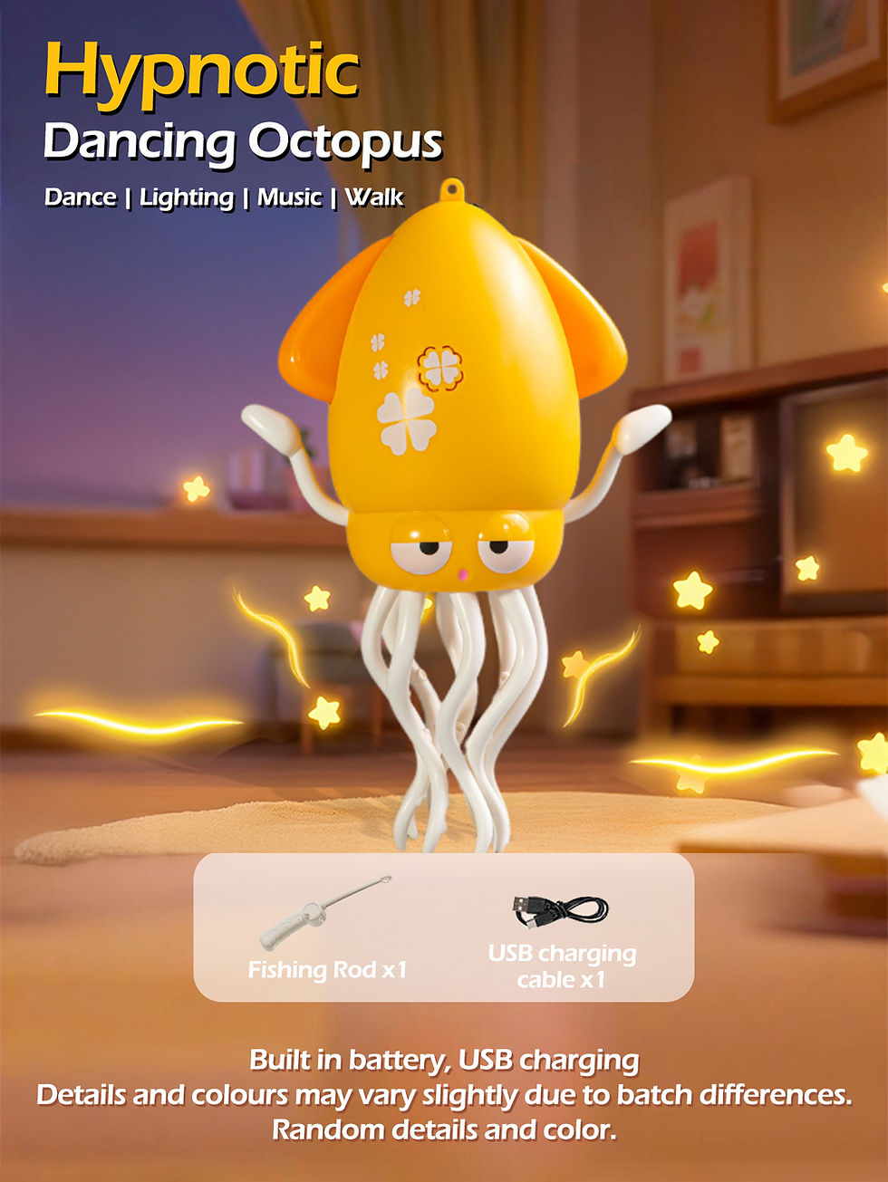 Thumbnail: 1pc Auto-sensing Avoiding Obstacles Funny Dancing Octopus Baby