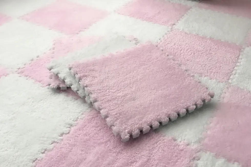 Thumbnail: 30*30CM Soft Plush Children Kids Rug Play Mat Puzzle Carpet Warm Playmat Interlo