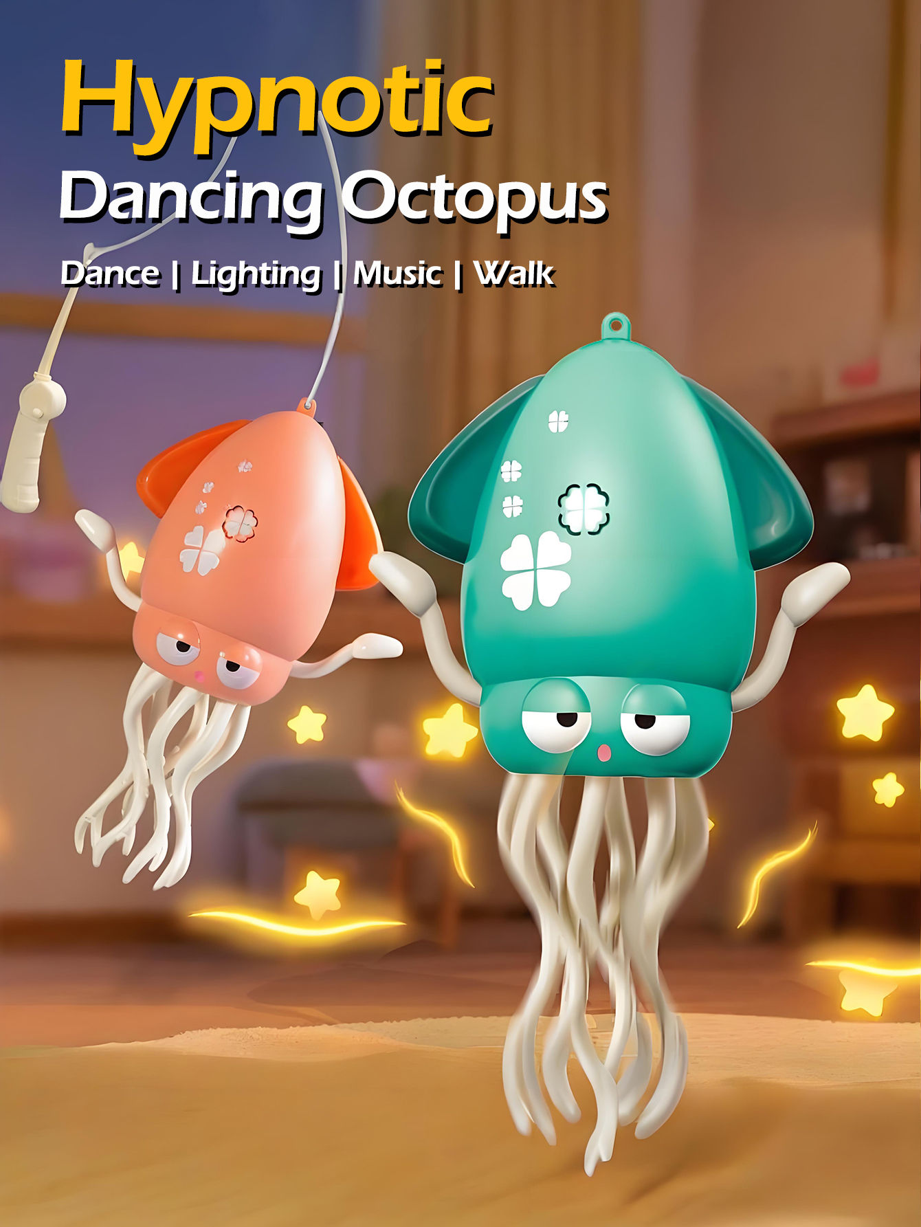 1pc Auto-sensing Avoiding Obstacles Funny Dancing Octopus Baby