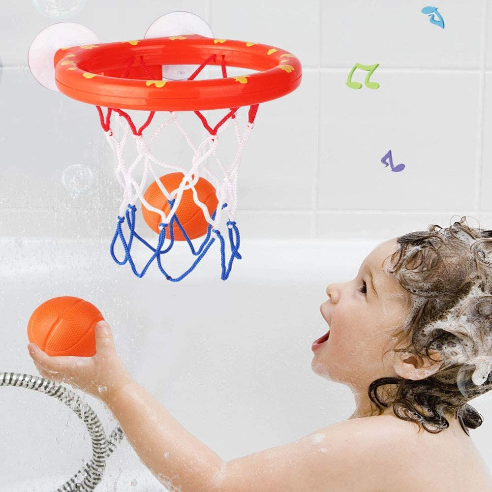 4-Piece Bathtub Basketball Set