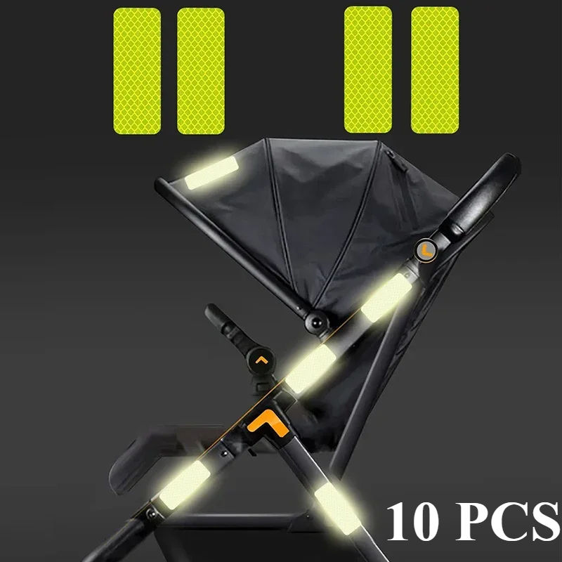 Thumbnail: Set of 10 Reflective Stickers for Baby Strollers