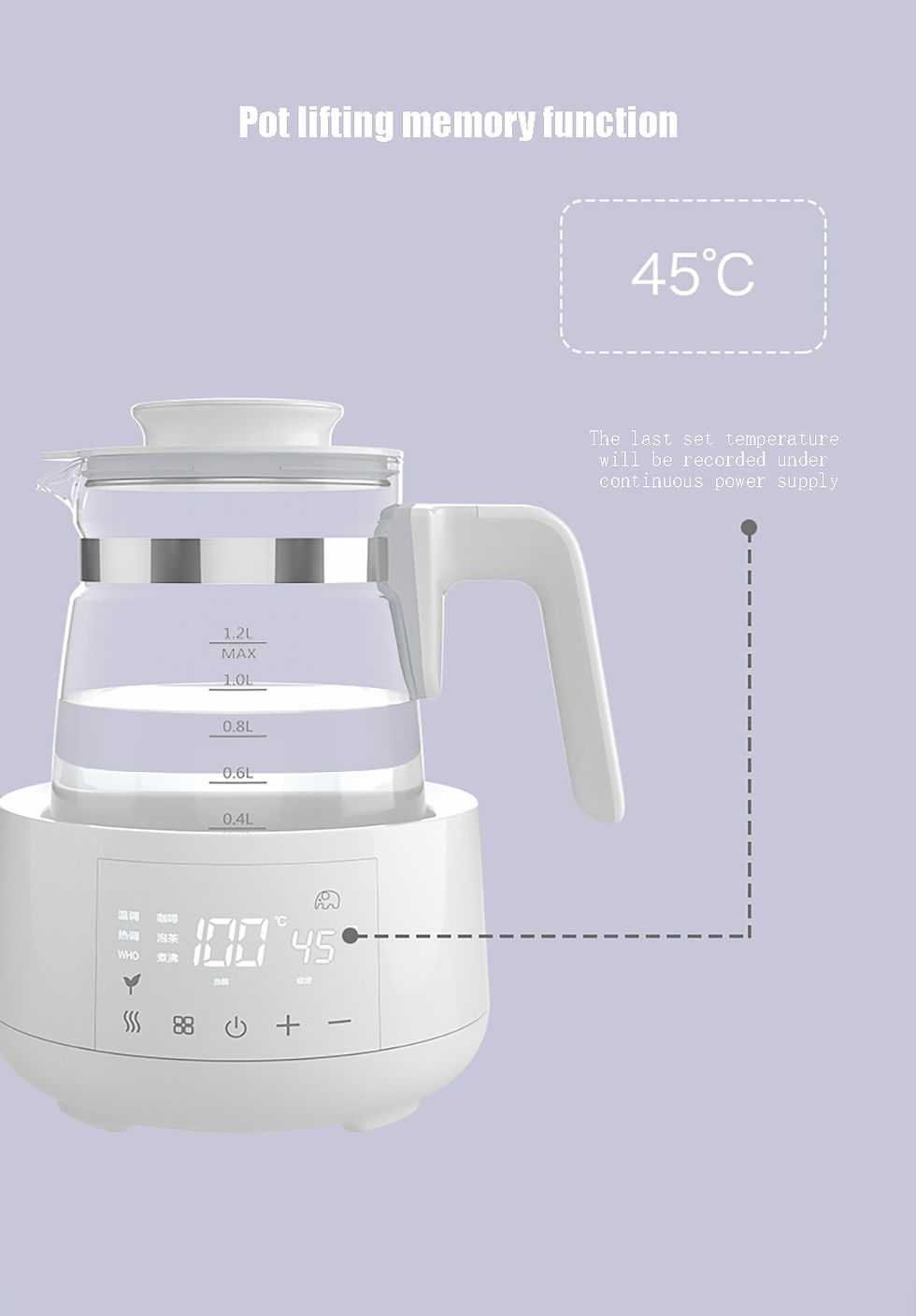 Thumbnail: 1.2L Electric Kettle with Thermostatic Regulator