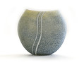Glass Lime Flat Vase, Granite Series
