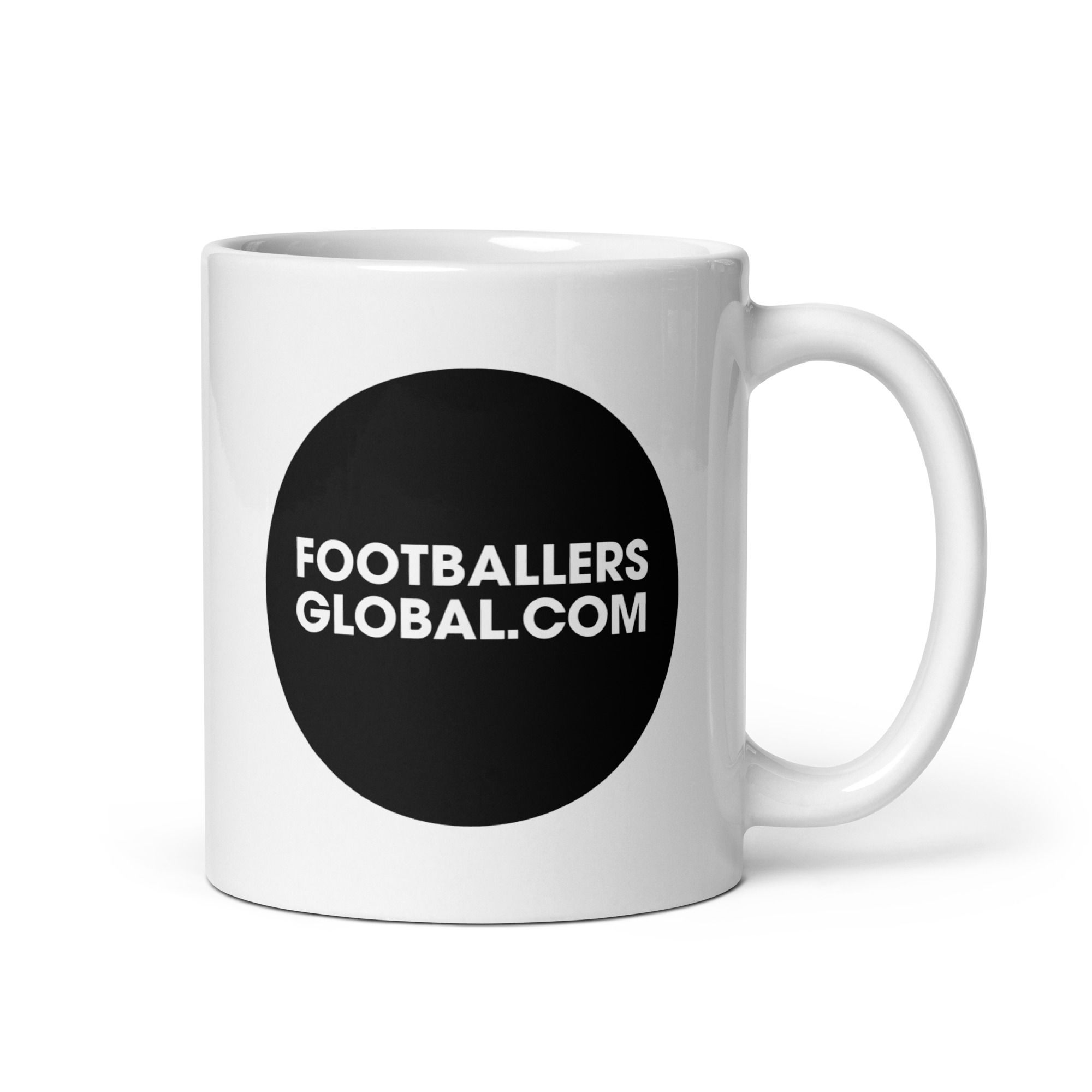 Footballer Global White glossy mug
