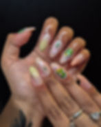 Spring themed nail art design