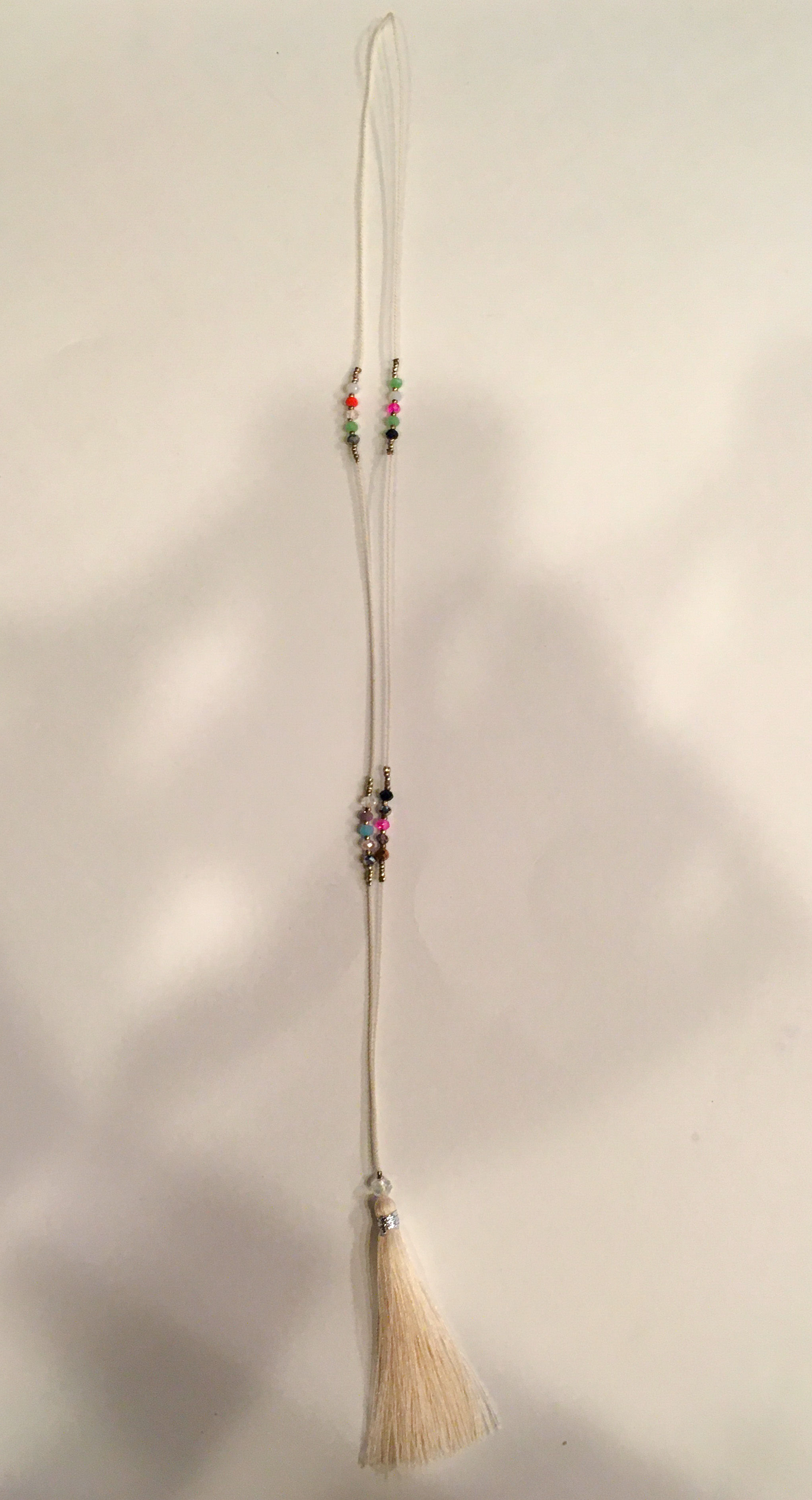 White Tassel Necklace