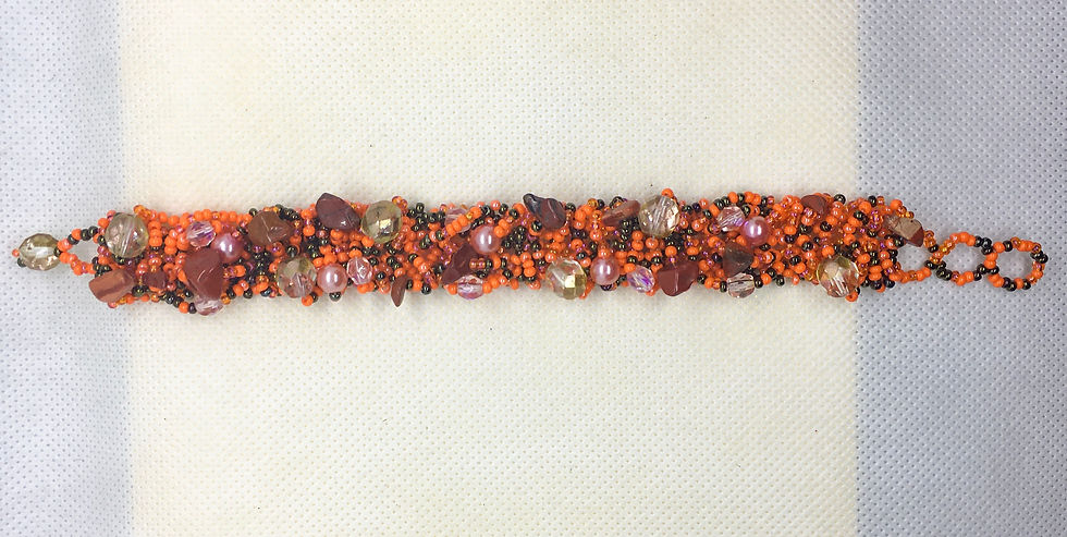 Orange Guatemalan bracelet