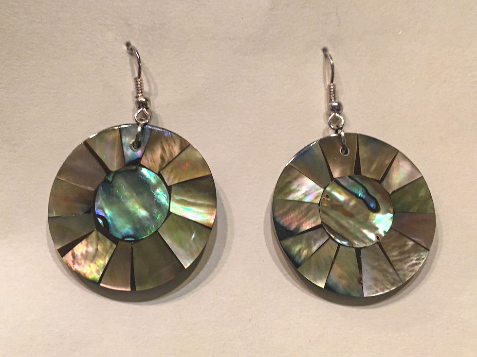 Grey Shell Earrings