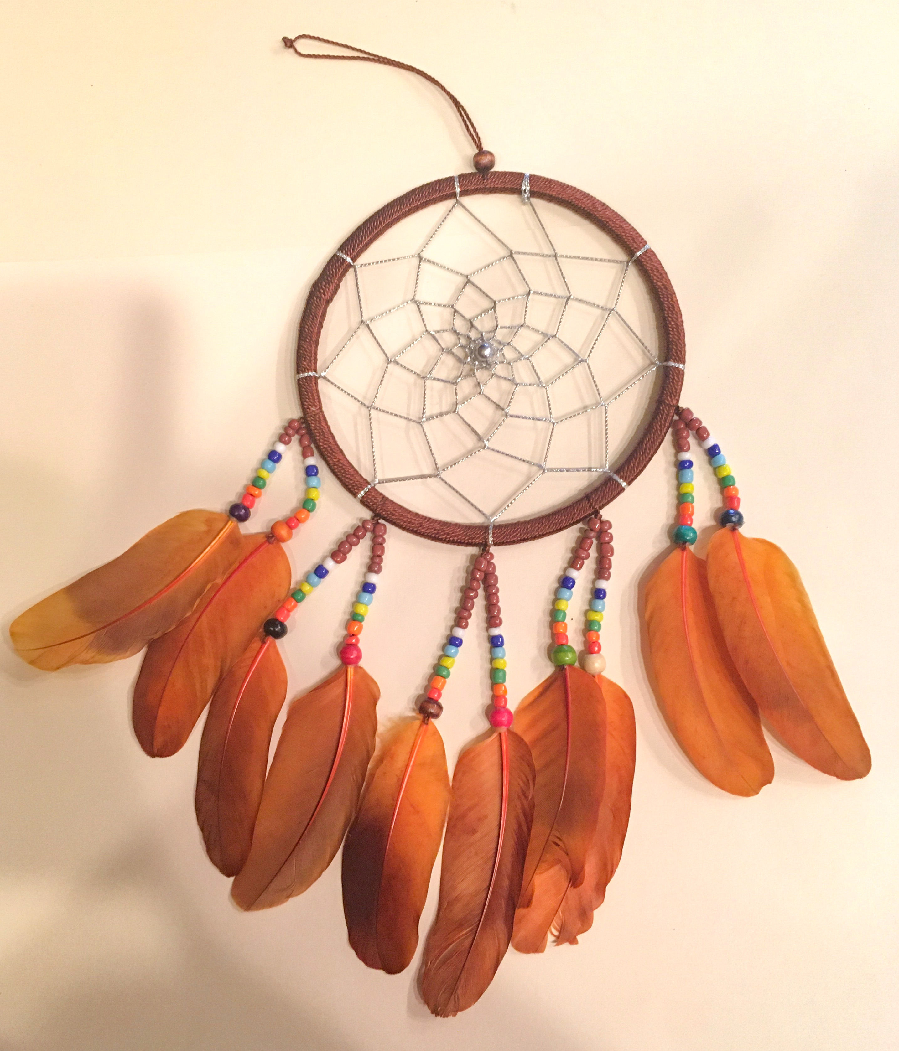 Brown Silk Dream Catcher