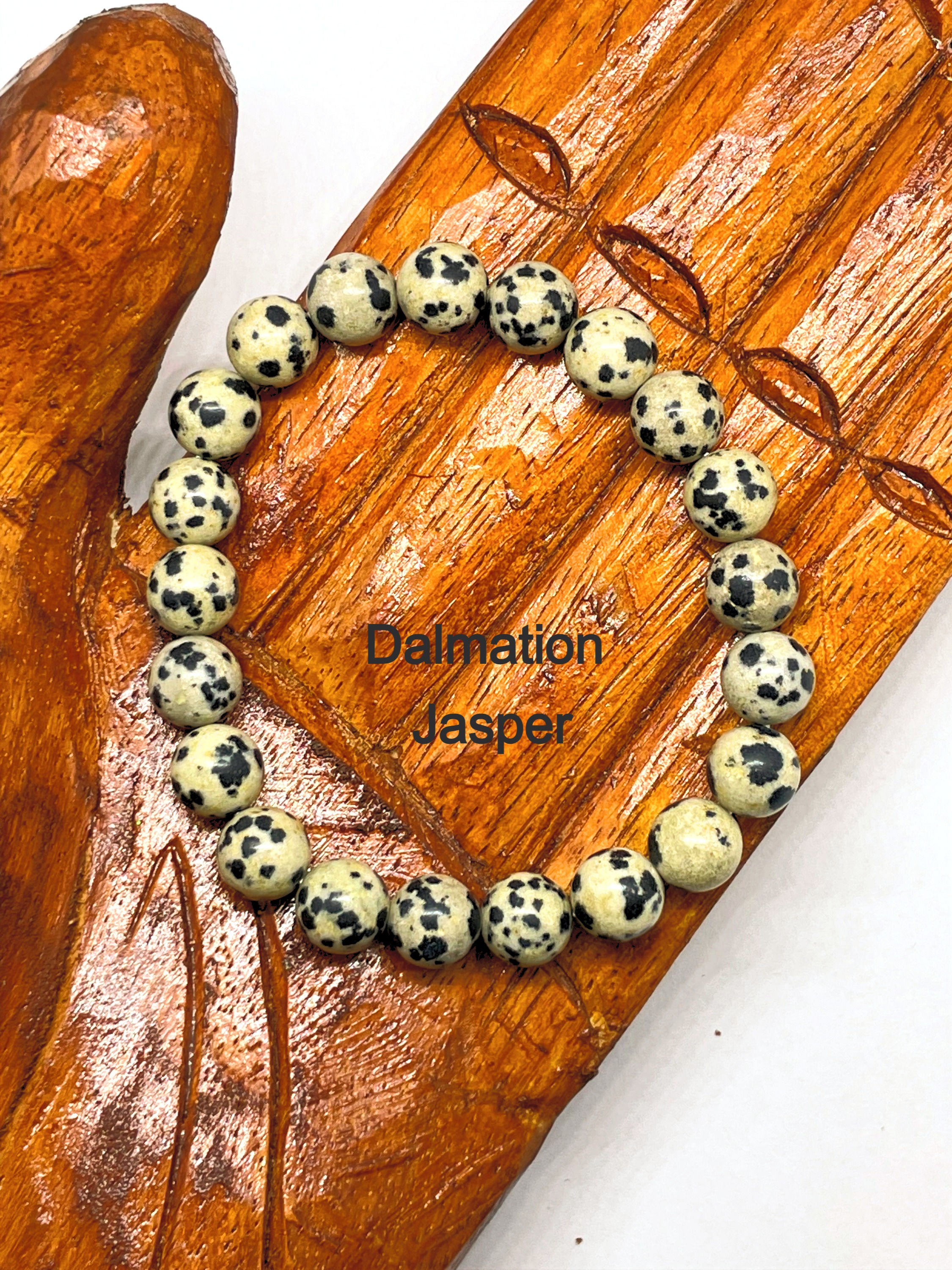 8mm Dalmatian Jasper Bracelet