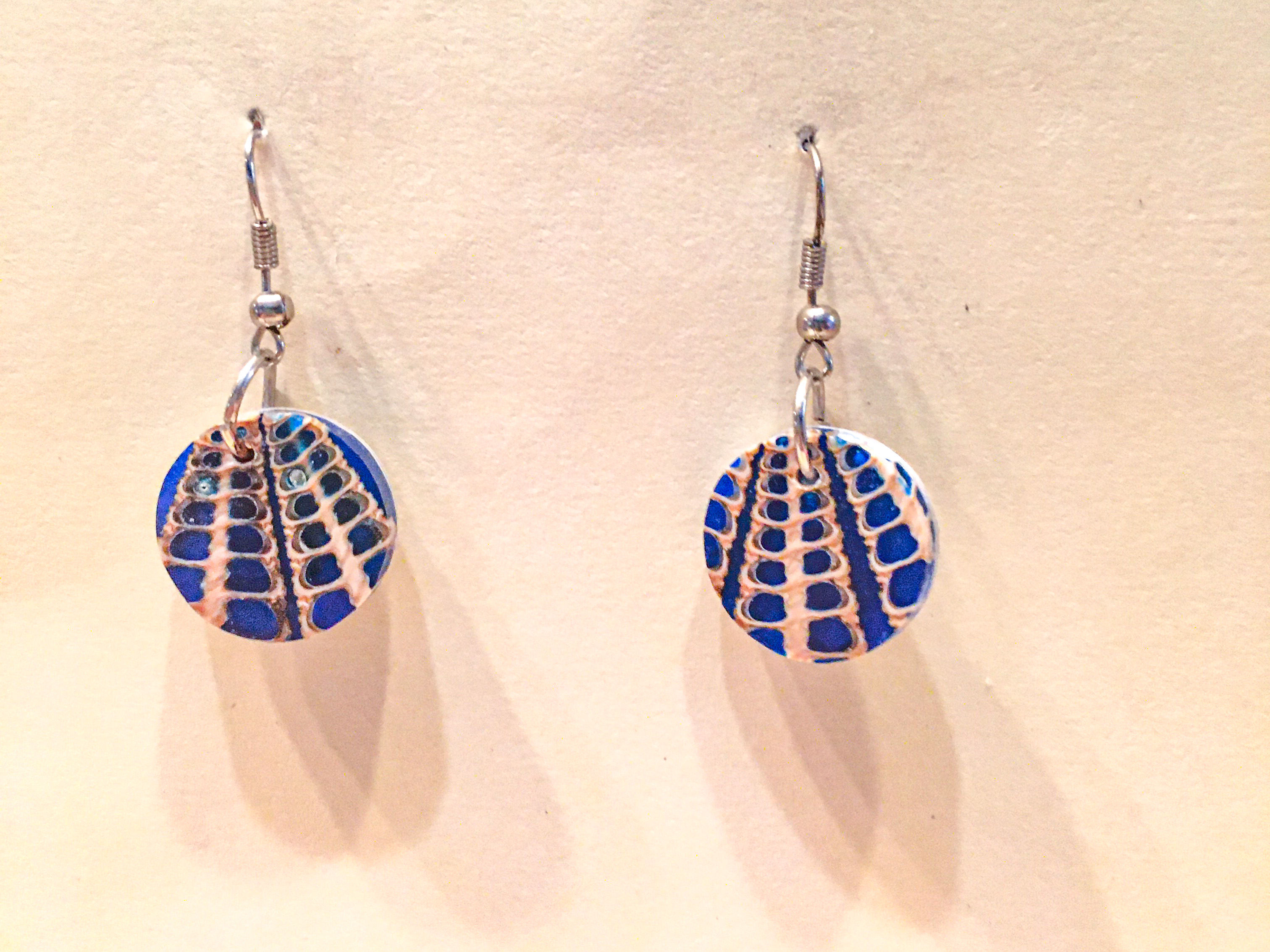 Blue Small Round Earring