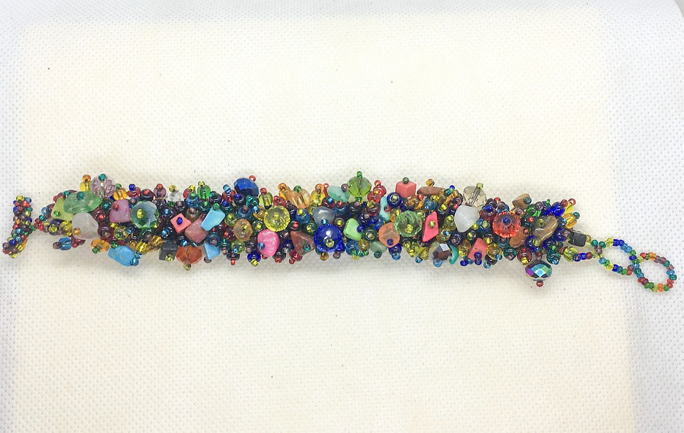Thumbnail: Beaded multicolored Guatemalan bracelet